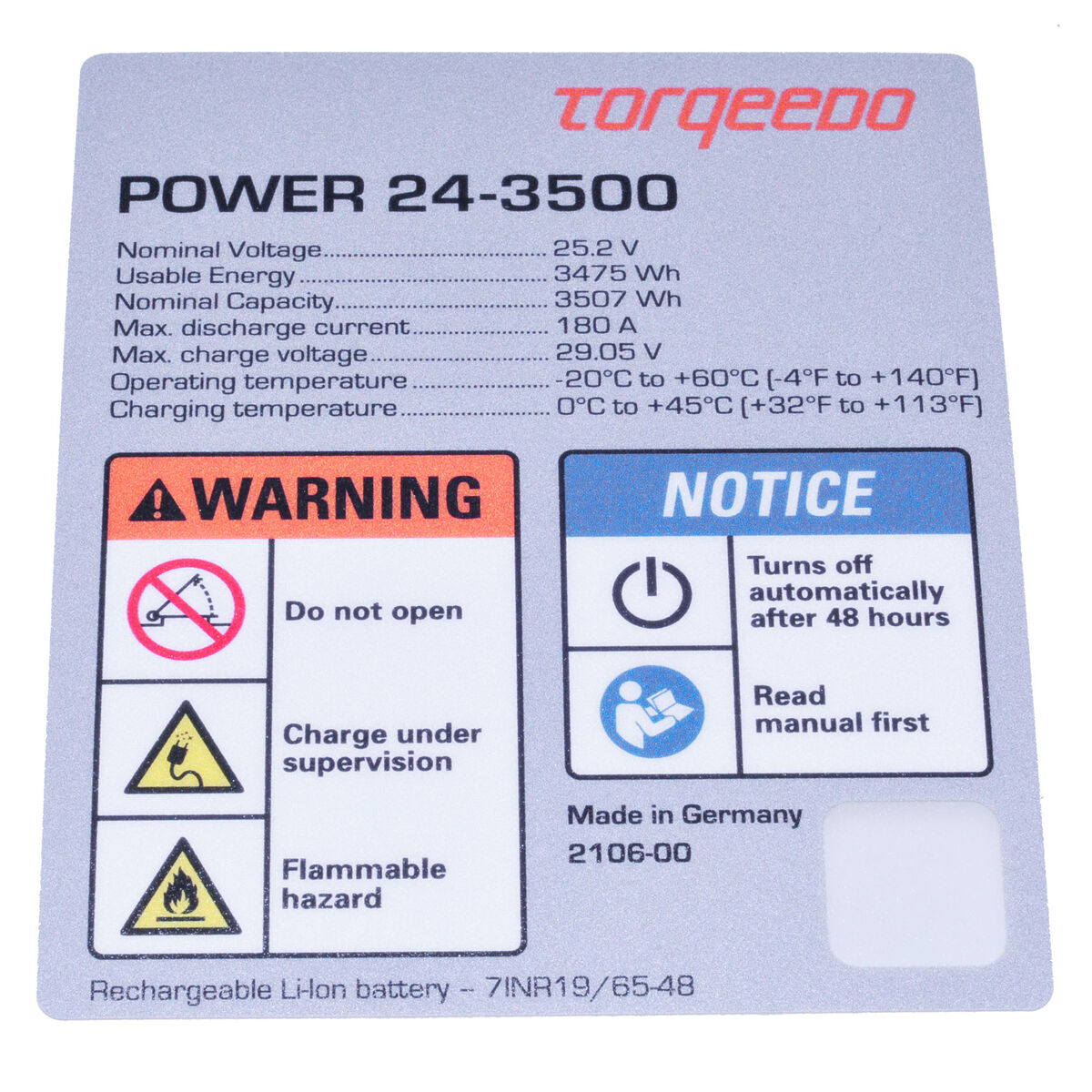 Torqeedo Sticker Power 24-3500