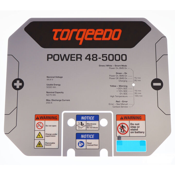 Torqeedo Sticker 48V Batterie
