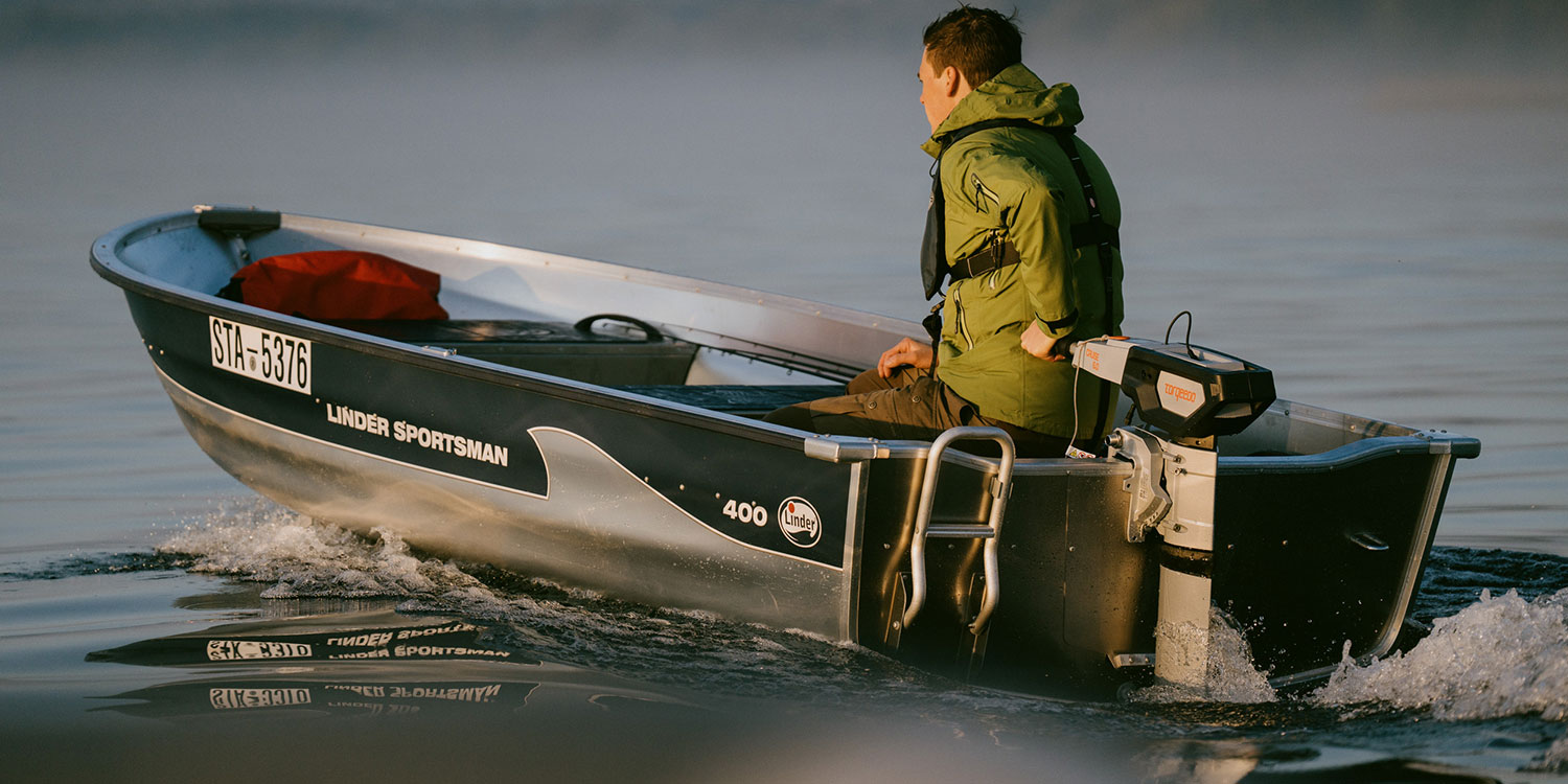 Torqeedo fishing with electric drive