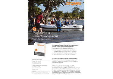 Torqeedo Travel Warranty Extension Flyer